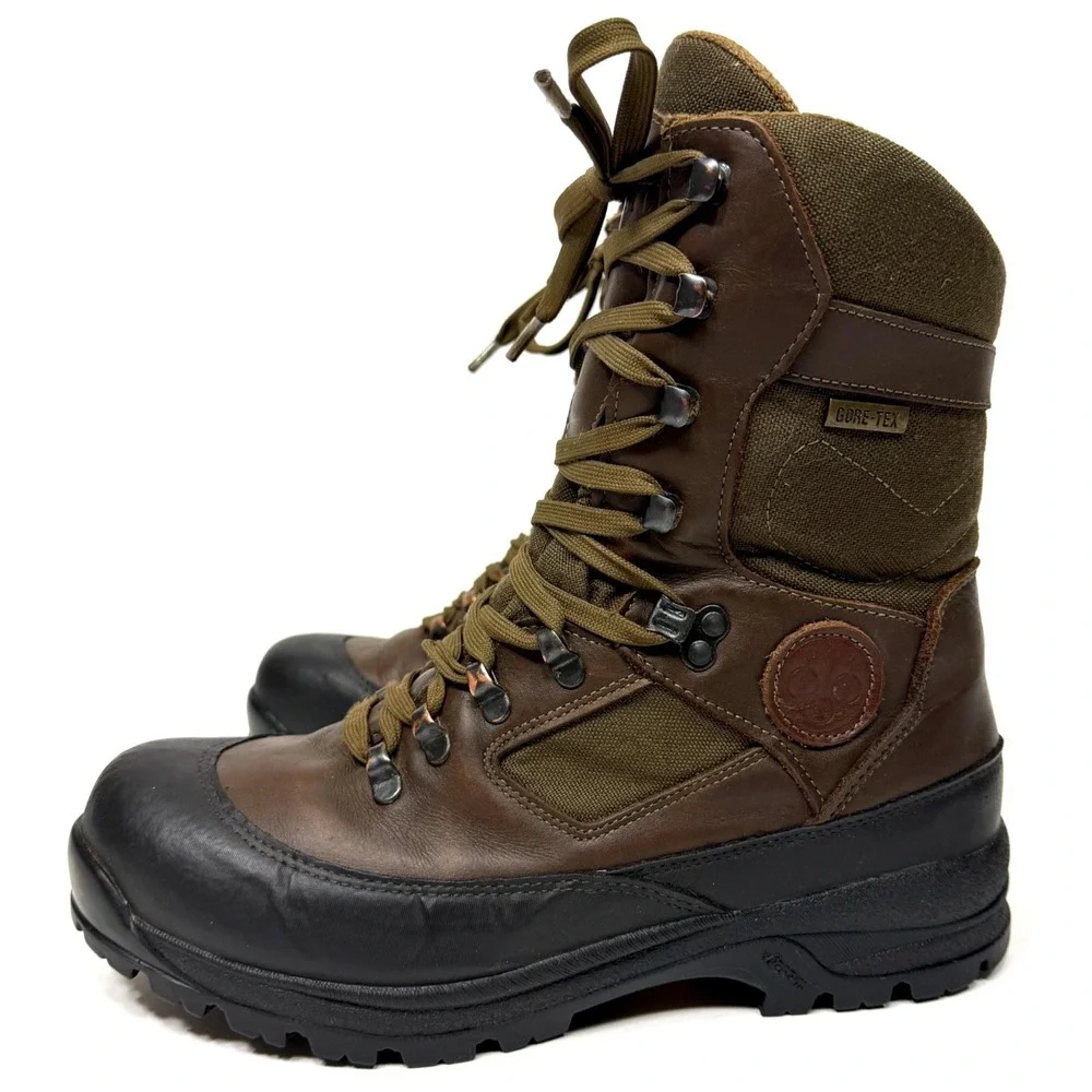 Beretta Boots Mens EU 42 US 8 Brown Green Gore Tex Hunting Outdoor Vibram Sole